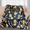 1PC Custom Name Golden Trophy Celebration flannel blanket versatile,all-season throw suitable for the living room,bedroom,camping,travel,and gift