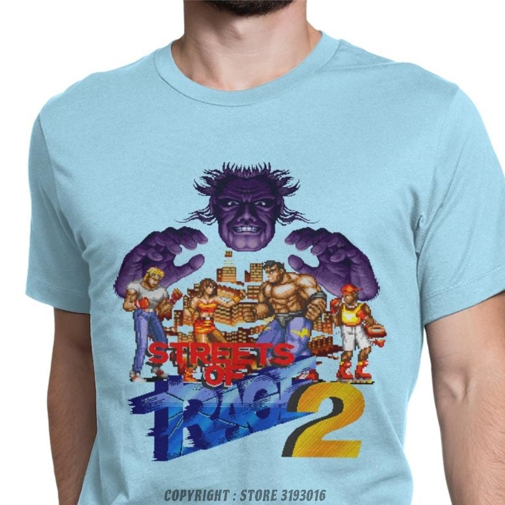 Casual Vintage Streets Of Rage TShirt Pure Cotton 3D Tshirts Retro Axel Golden Axe Blaze Game Camisas Clothing Shirt