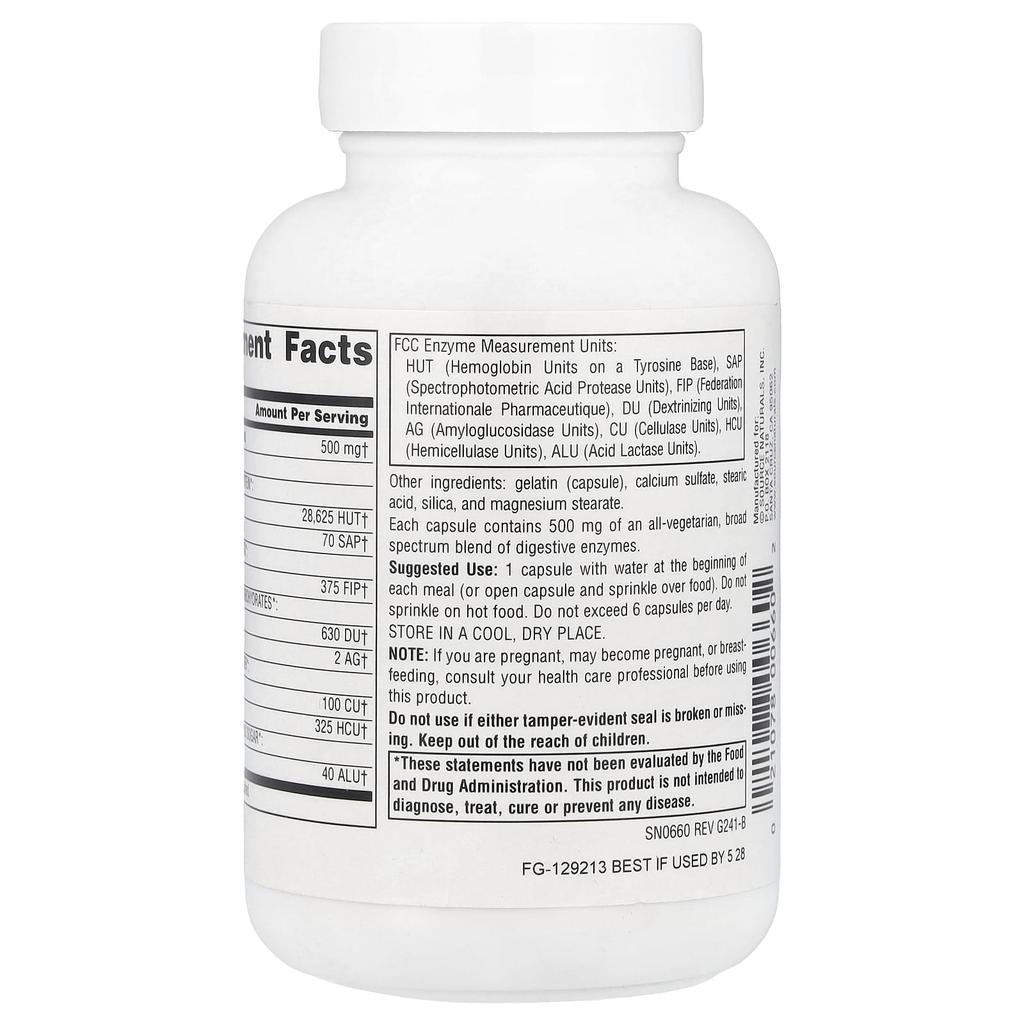 Source Naturals Daily Essential Enzymes®, 500 Mg, 120 Capsules