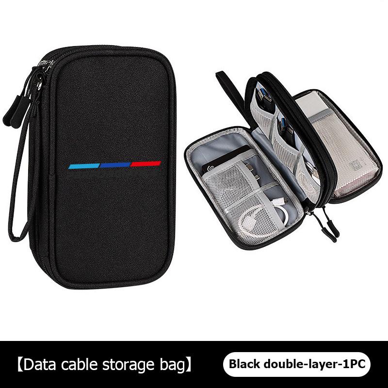 Universal Car Travel Portable Phone Data Line Key Storage Bag For BMW M E87 E30 E46 E28 E39 F18 F35 G03 F10 E93 F20 TKJLP1