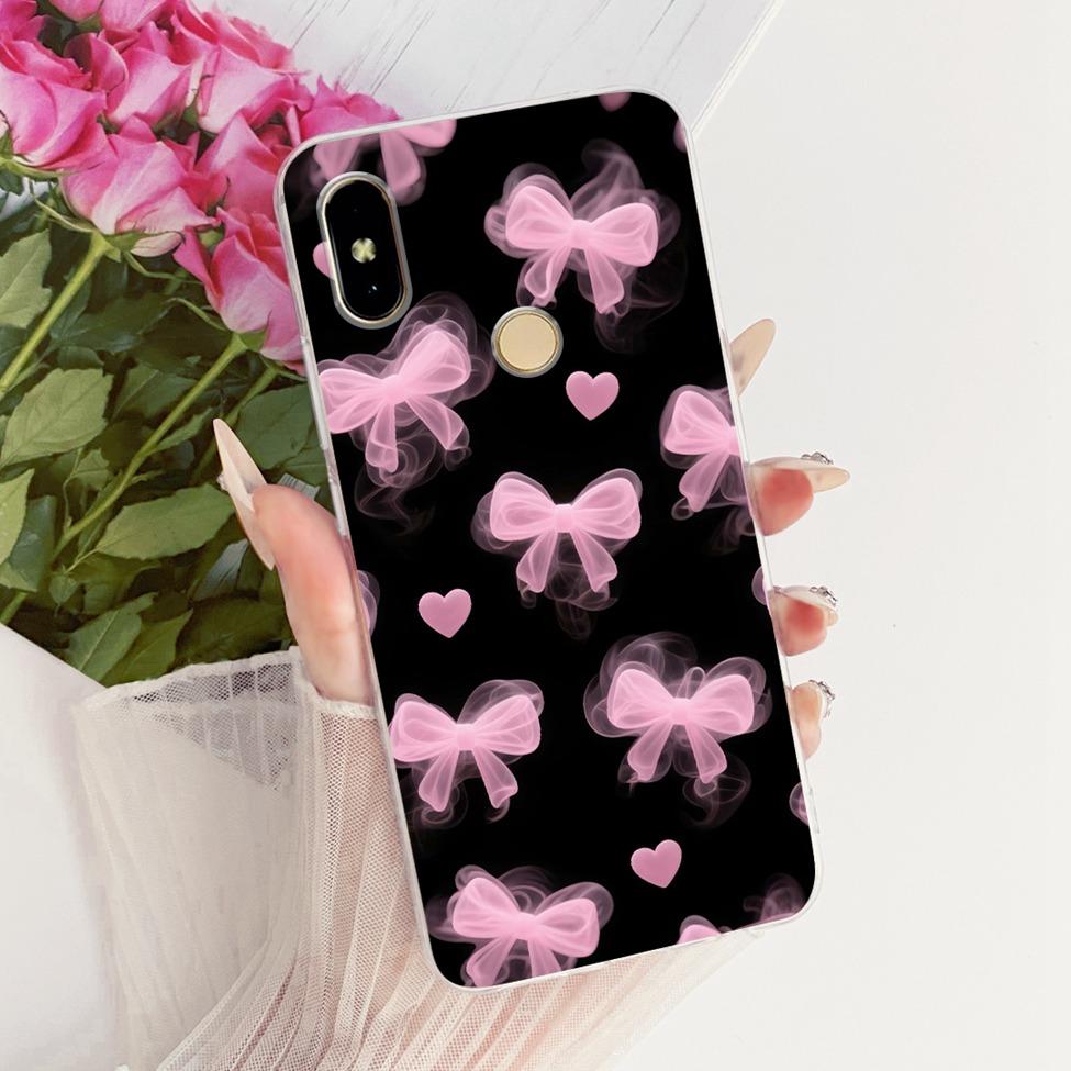 Cover For Redmi S2 Case Y2 Transparent Cute Cat Fashion Butterfly Funny Painted Casing For Redmi Y2 M1803E6G M1803E6H M1803E6I