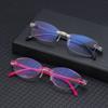 Readers Glasses Presbyopia Eyeglasses Rimless Reading Glasses Diamond Cutting Blue Light Blocking