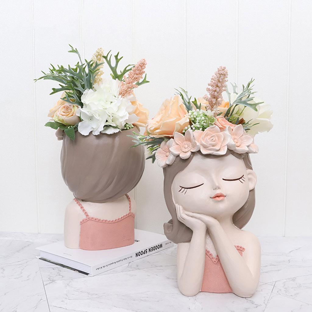 Цветочный горшок Fairy, небольшой горшок для суккулентов, декоративный горшок из смолы для гостиной, сухоцвет