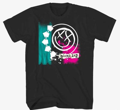 Официальная футболка Rock Band Blink -182 с автографом, черная, новая