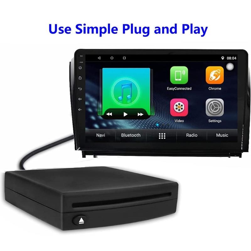 Car Radio DVD Player Disk Box External Stereo Interface USB Connection Laptop Navigation Multimedia MP5 Player Universal
