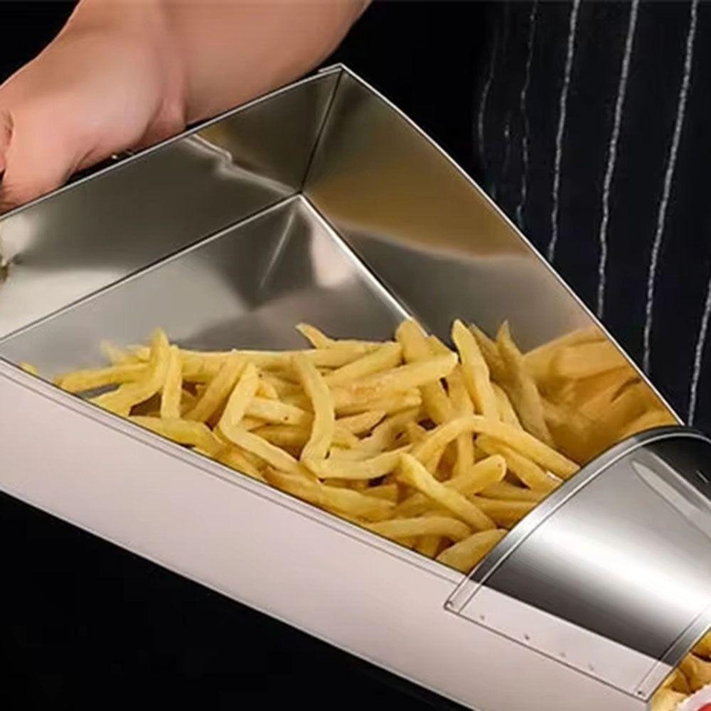 Cooking Tools Funnel Triangle Bucket with Handle Food Shovels French Fry Scoop Kitchen Tools