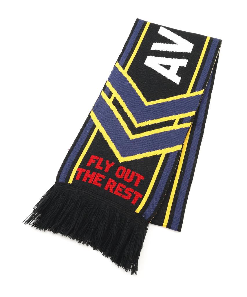 AVIREX AIR RACING CLUB LINE SOCCER MUFFLER men's F 010 black 783-5270013