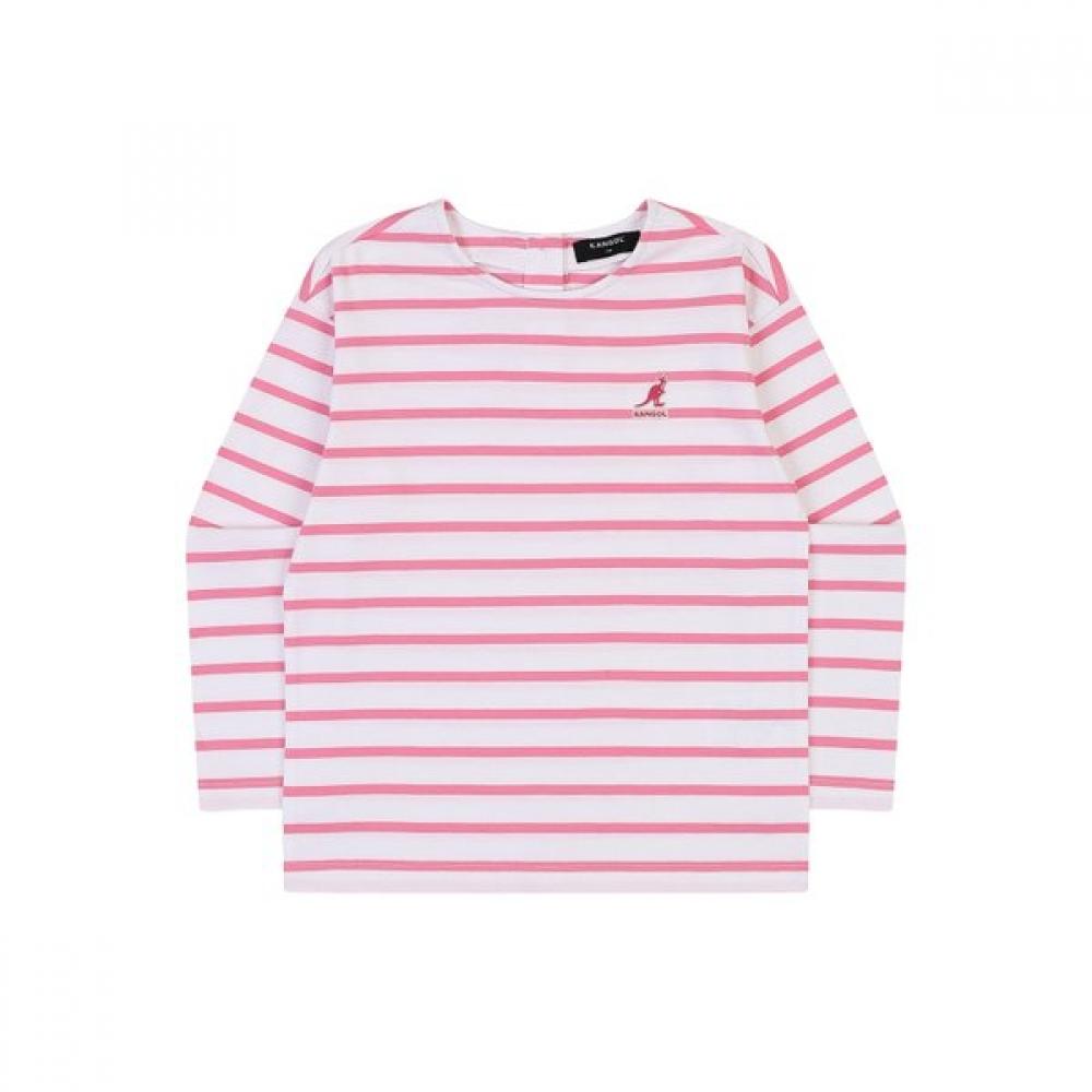 Kangol Kids STripe Long Sleeve T shirT Pink Sa 0003