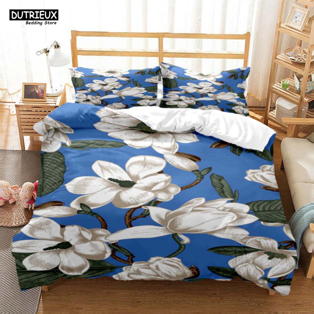Comforter The Flower Pattern Is Simple And Fresh Soft And Comfortable Customizable Comforter Bedding Sets Bedding Set Luxury