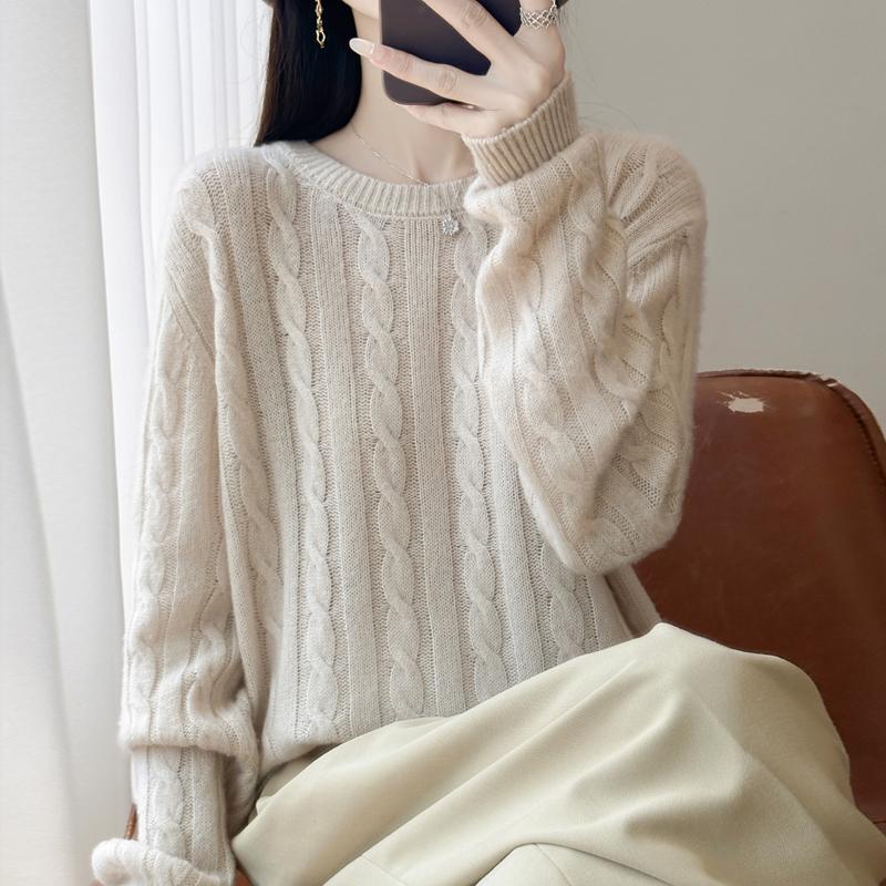 Женский кашемировый свитер Qinghe кашемир 30% кашемир 70% шерсть осенне-зимний пуловер теплый и модный