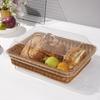 Bread Basket Food Serving Holder Storage Dustproof Handwoven Fruit Organizer