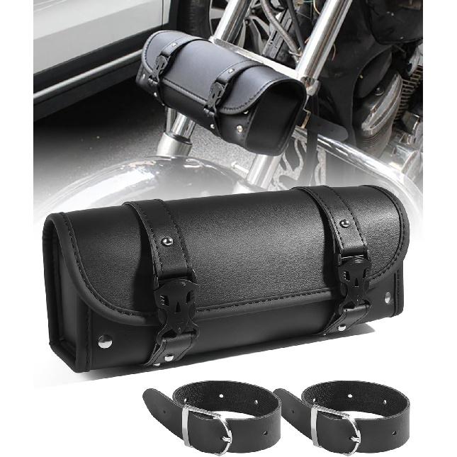 Motorcycle Handlebar Bag,Car Accessories Motorcycle Tool Bag,Pu Leather Motorcycles Fork Bag,Autobikes Side Bag With Straps,Motorcycles Bag,Autobike