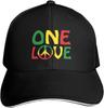 Унисекс бейсболка с символом мира One Love в раста-цветах, регулируемая, из полиэстера, повседневная, для защиты от солнца
