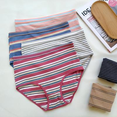 Мягкие и дышащие высококачественные удобные женские трусики большого размера с нитками, хлопковые треугольные трусики с высокой талией, женские сексуальные трусики из чистого хлопка