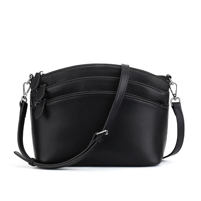 Женская сумка из натуральной кожи, сумка-пельмень из коровьей кожи, ретро и нишевая сумка-кроссбоди через плечо для通勤