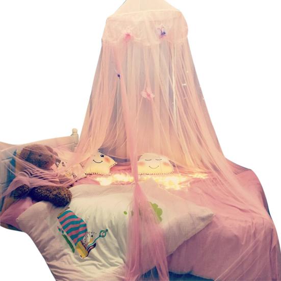 Тюль со звездой и бабочкой, детская кровать, купольный балдахин, занавеска, подвесная палатка с москитной сеткой