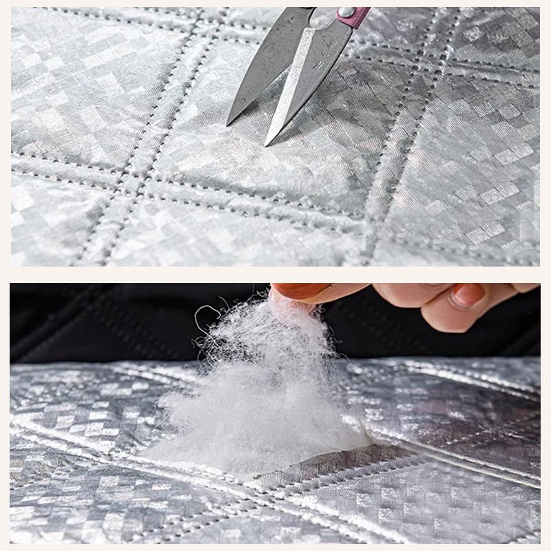 2025 Окно Ветрозащитная, Теплая Штора, Холодная Двойная Толстая Блэкаут Штора, Звукоизоляционное Хлопковое Окно,черный Цельный Кусок,можно Настроить