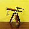 22.86 Cm Nautical Double Barrel Telescope, Spyglass Telescope, Wooden Tripod Stand, Telescope Office, Home Decor