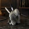 Knight Pen Holder 3D Printed Holder Armor Style Kneeling Hero Pencil Rack Stand Creative Stationery Storage Organizer for Home Office Study Supplies