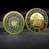 European and American commemorative coins, twelve zodiac gold coins, diamonds, coins, tarot, wishes, sun god, Christmas gift, Stocking stuffers