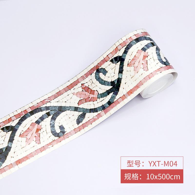 Мозаичный плинтус, угловая наклейка на стену, ванная комната, офис, стекло, линия талии, домашний декор, водостойкий пол, волновод, художественные обои