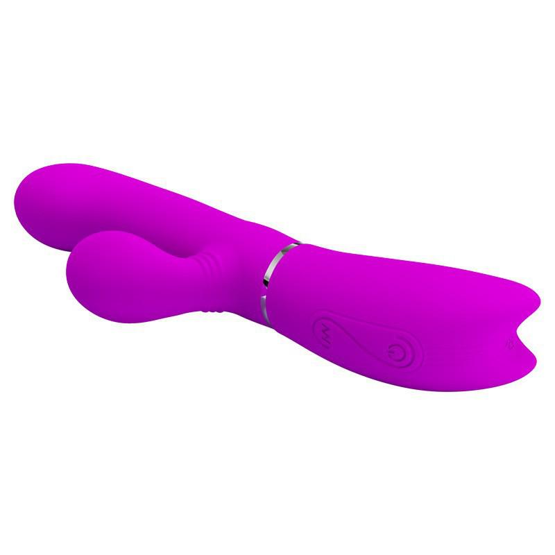 Pilot Dual Motor Silicone Vibrator for Women's Self-Stimulation with Multi-Frequency Vibration and USB Charging