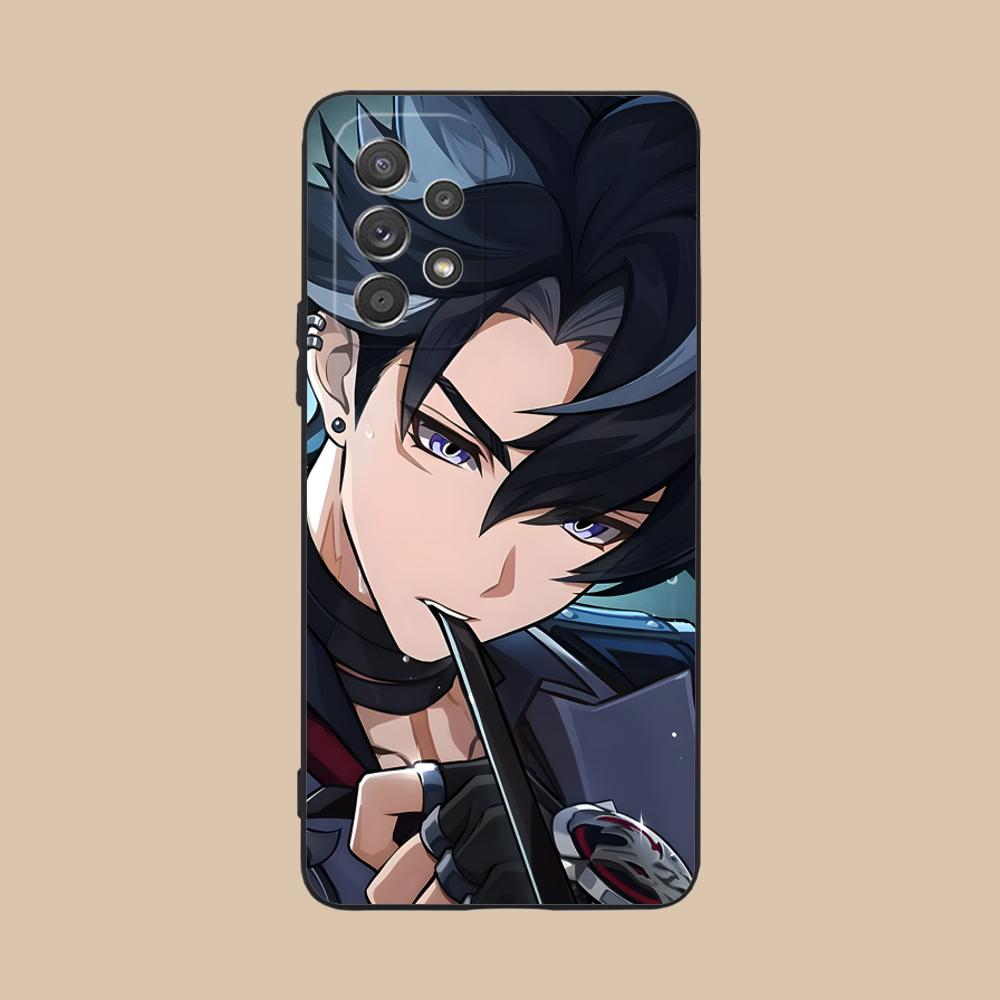 Игровой чехол GI Wriothesley Матовый ТПУ для мобильного телефона Samsung Galaxy M55 54 42 35 34 33 32 23 22 15 14 13 12 F55 5G Цветной чехол