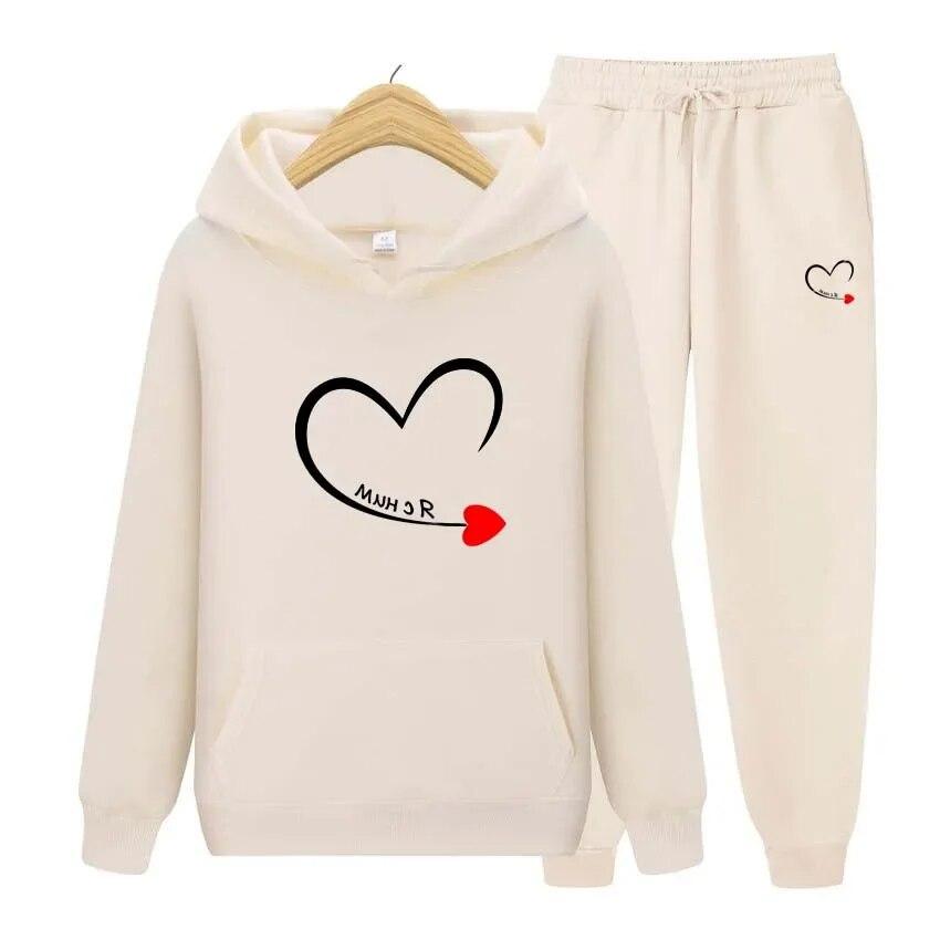 Толстовка с принтом King Queen для пар, толстовка с длинными рукавами, брюки для бега, лоскутный костюм для фитнеса и бега, повседневная одежда