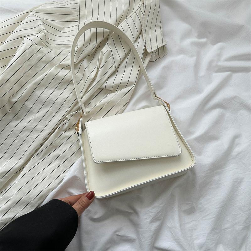 Chic Black White Blue Khaki Small Square Bag 2023 Summer New Fashion Women's Shoulder Bag