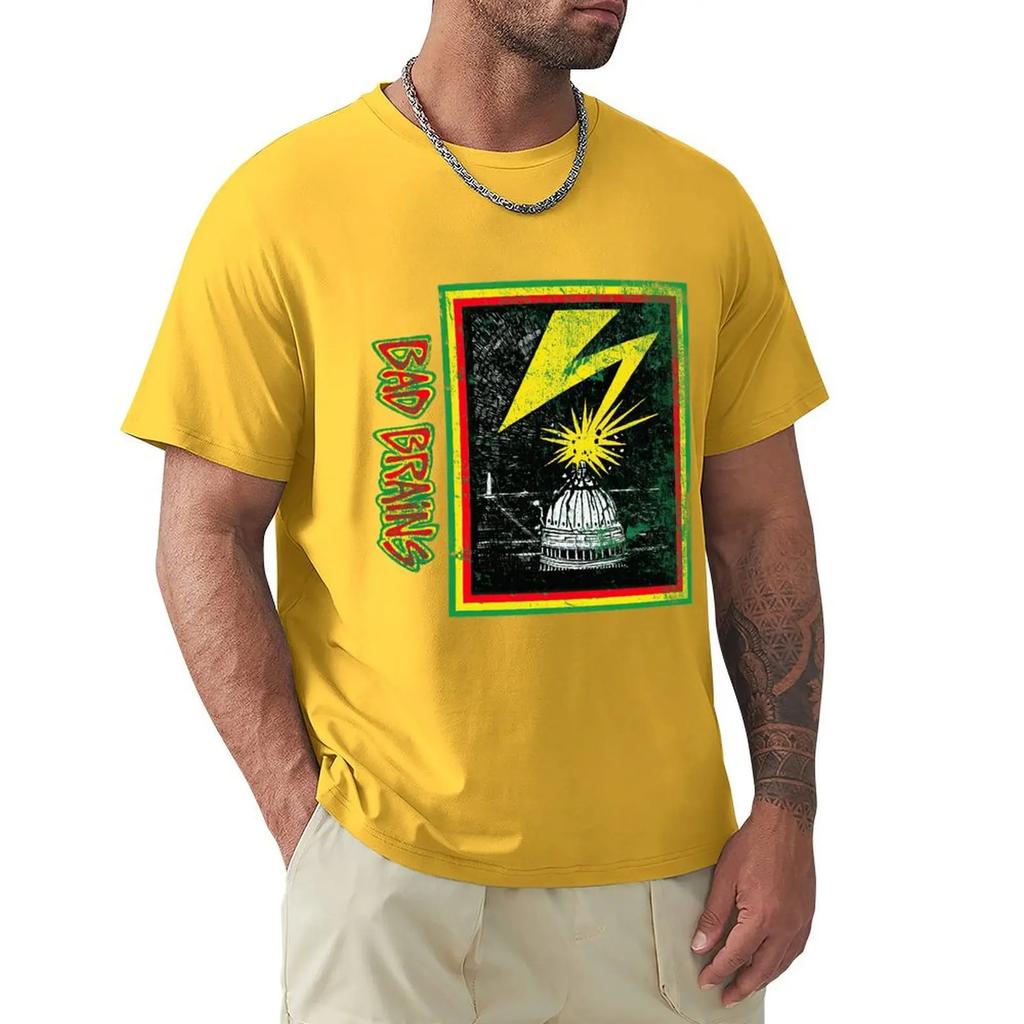Футболка Bad Brains Vintage Cool And Funny с короткими рукавами, повседневная, модная, хлопковая