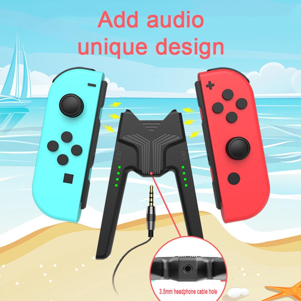 Зарядная ручка Joy-Con, совместимая с Nintendo Switch OLED, портативная градиентная V-образная ручка для Switch Joy-Con, быстрая зарядка во время игры