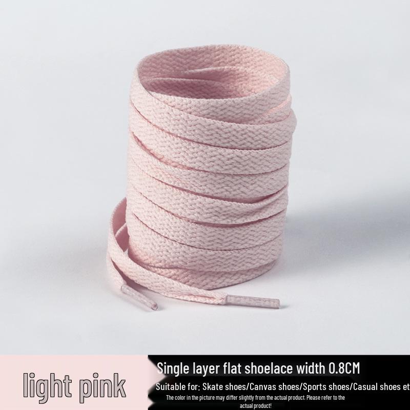 Flat Shoelaces for Canvas Sports & Skate Shoes, Casual Boots, Little White Shoes, Unisex Pure White Shoelaces