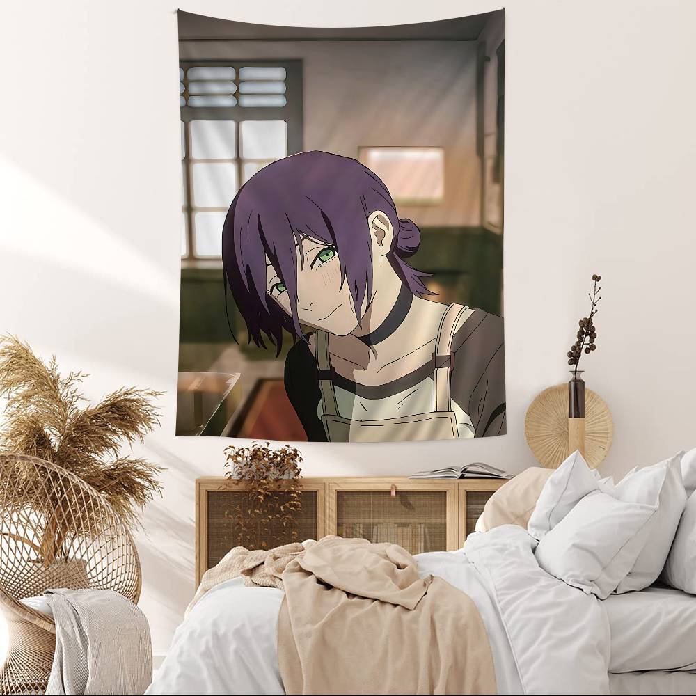 Anime Chainsaw Man Reze Arc Cartoon Tapestry Wall Hanging Decoration Household Home Decor