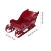 Simple Christmas Red Sledge Sleigh Classic Christmas Sleigh Ornament Christmas Tree Hanging Sleigh Miniature Sleigh Model Decor