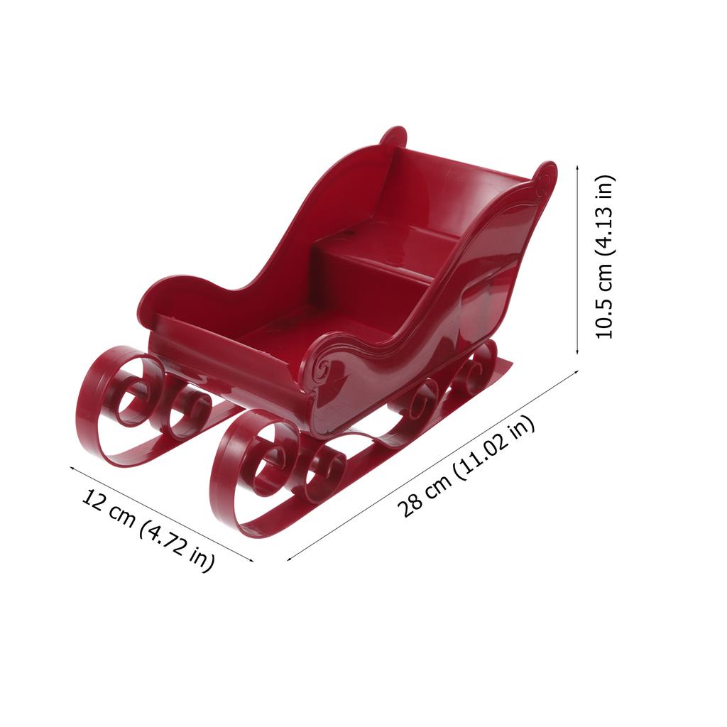 Simple Christmas Red Sledge Sleigh Classic Christmas Sleigh Ornament Christmas Tree Hanging Sleigh Miniature Sleigh Model Decor