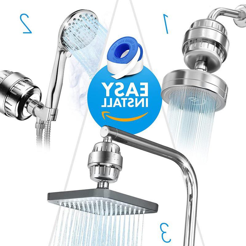 Premium Shower Filter Set: 10-15 Layers, 17-25 Levels, Water Purification Core for Enhanced Shower Experience