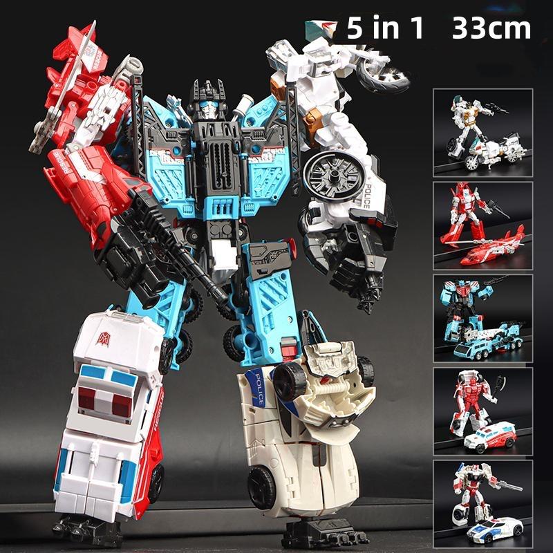 HAIZHIXING NEW 5 IN 1 Transformation Classic Devastator Model Perfect Toys G1 Robot Car Aircraft Tank Model Anime Action Figure Kids