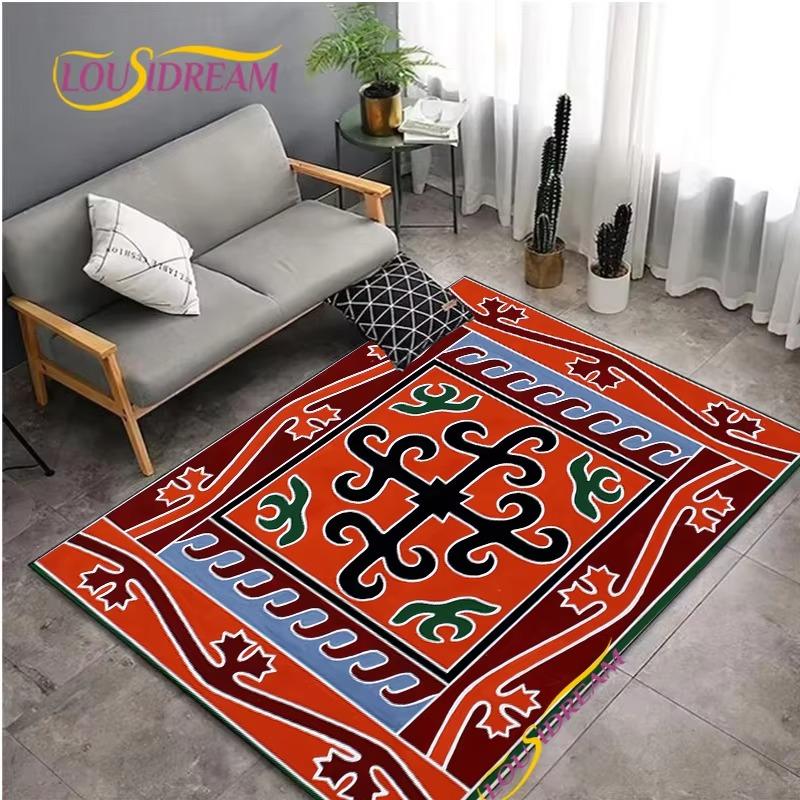 Vintage Floral Pattern Carpet for Living Room Bedroom Coffee Rug Kitchen Table Door Kids Unslip Floor Mat Birthday Gift