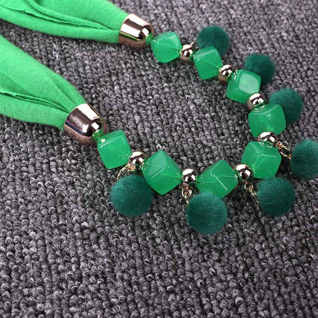 Великолепные бусины, шарф с круглым кольцом, женские аксессуары для шарфов, ожерелье, шарф в этническом стиле