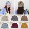 Flowers Knitted Hat Hollowed Out Beret Cap Breathable Baotou Hat  for Women