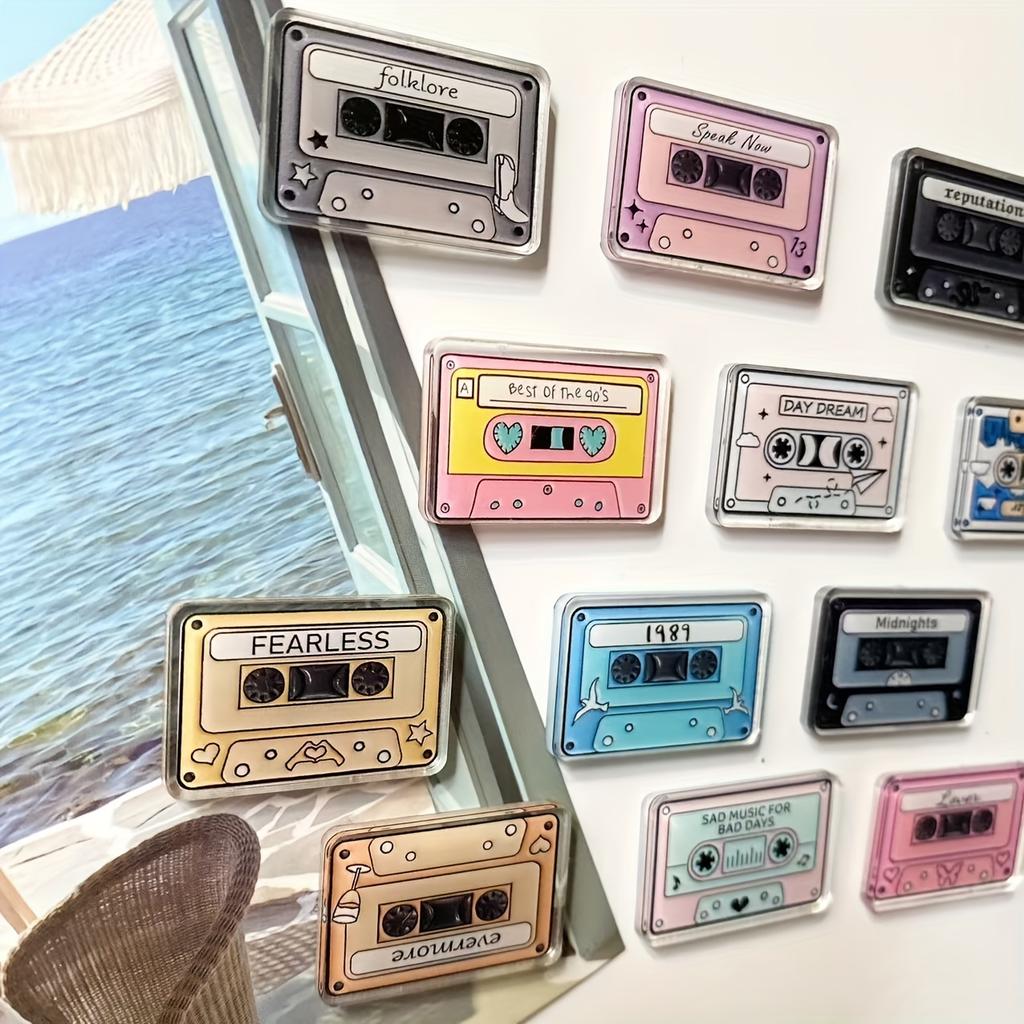 6 шт. акриловые миниатюрные мини-магниты на магнитную ленту для радиоприемника и холодильника, милые магниты для домашнего декора