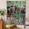 Ретро постеры Gorillaz Музыкальные принты Напечатанный Большой Настенный гобелен Подвесной Таро Хиппи Настенные ковры Общежитие Дешевый Хиппи Настенный декор