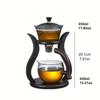 Kung Fu Glass Tea Set Semi Automatic Drip With Infuser Glass Teapot Set Magnetic Switch Teapot Teacup Set Birthday Gifts