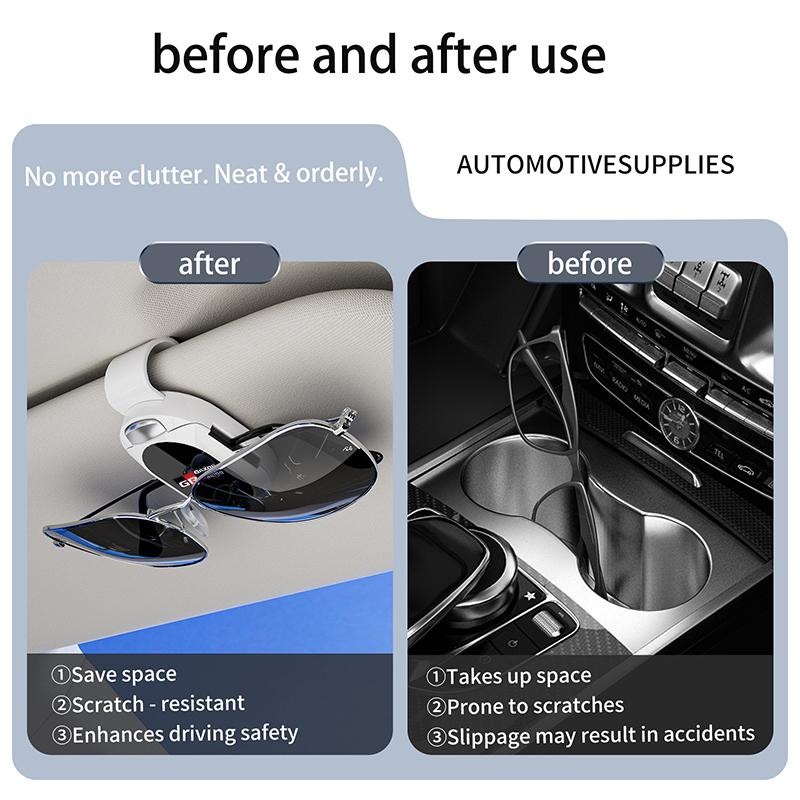 VCA2 Car-Mounted Eyeglass Holder Multi-Functional Sunshade Board Storage For Toyota Gazoo Racing TRD Corolla Yaris Chr Auris Rav4