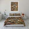 Cute Cartoon Bear Pattern Set Bedding Duvet Cover Set  (1*Duvet Cover 2*Pillowcases, without duvet insert)