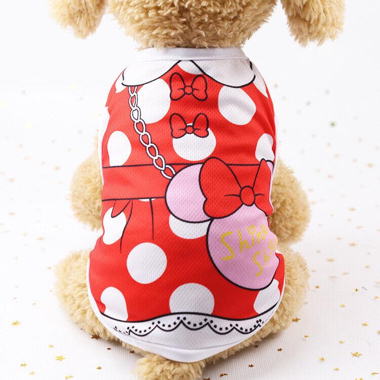 Dog Cat Puppy Kitten Pet Cartoon Spring Summer Autumn Cotton Clothes Clothing Vests Coats Jackets Shirt Dresses Costume