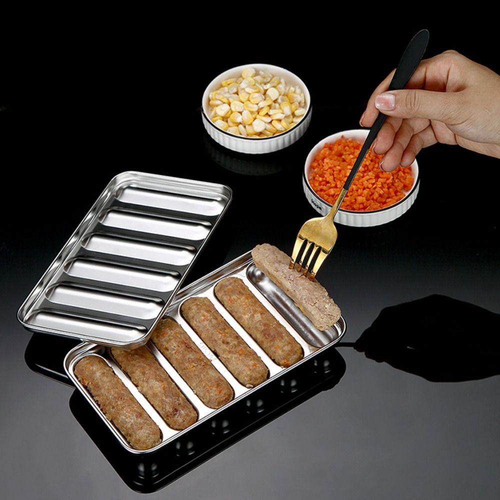 Oven Household Homemade DIY Ham Mould 6-Cavity Hotdog Maker Meat Tool Sausage Mold Food Supplement