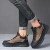 2024Новые мужские ботинки зимние плюшевые теплые ботинки для снега водонепроницаемые кожаные спортивные хлопковые туфли для мужчин нескользящие походные ботинки Botas Hombre