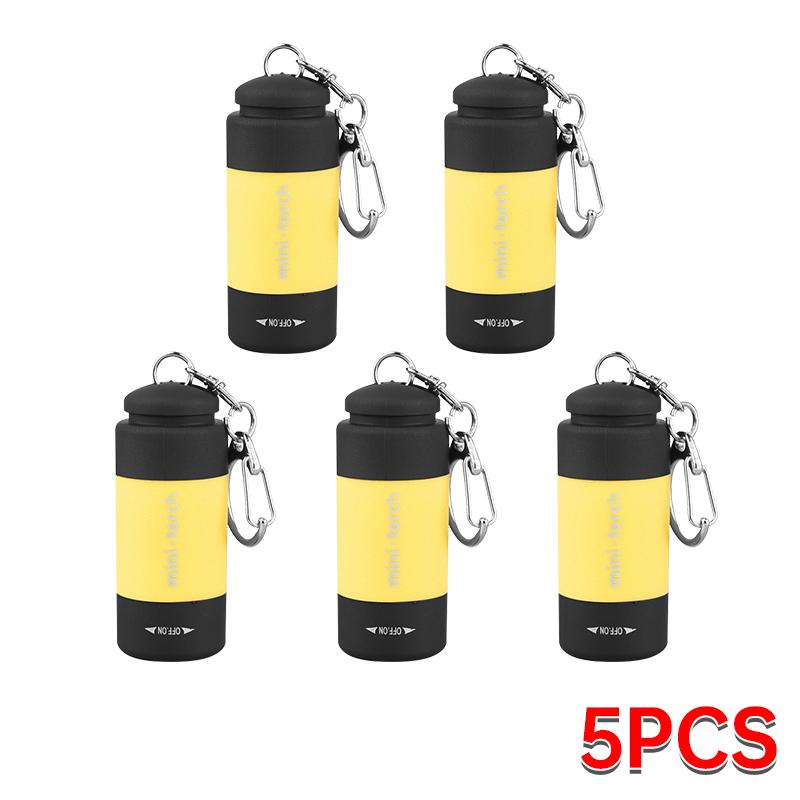 Outdoor Keychain Flashlight Rechargeable LED Mini Pocket Flashlight For Camping Hiking Emergencies
