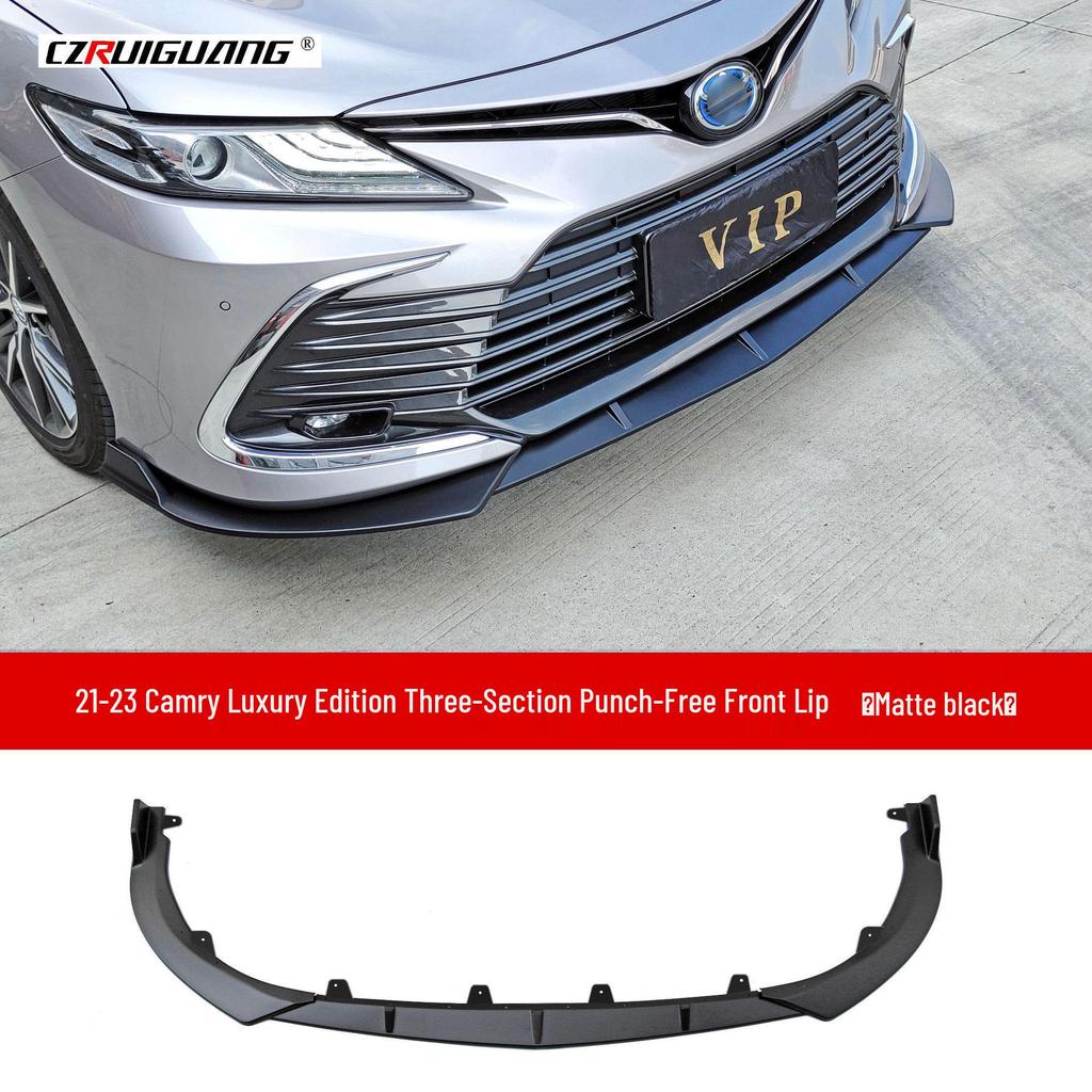 Toyota Camry (2021-2023 гг.) Обвес: Передний сплиттер, Углы заднего бампера, Задний и крышевой спойлеры, Пороги, Дефлекторы